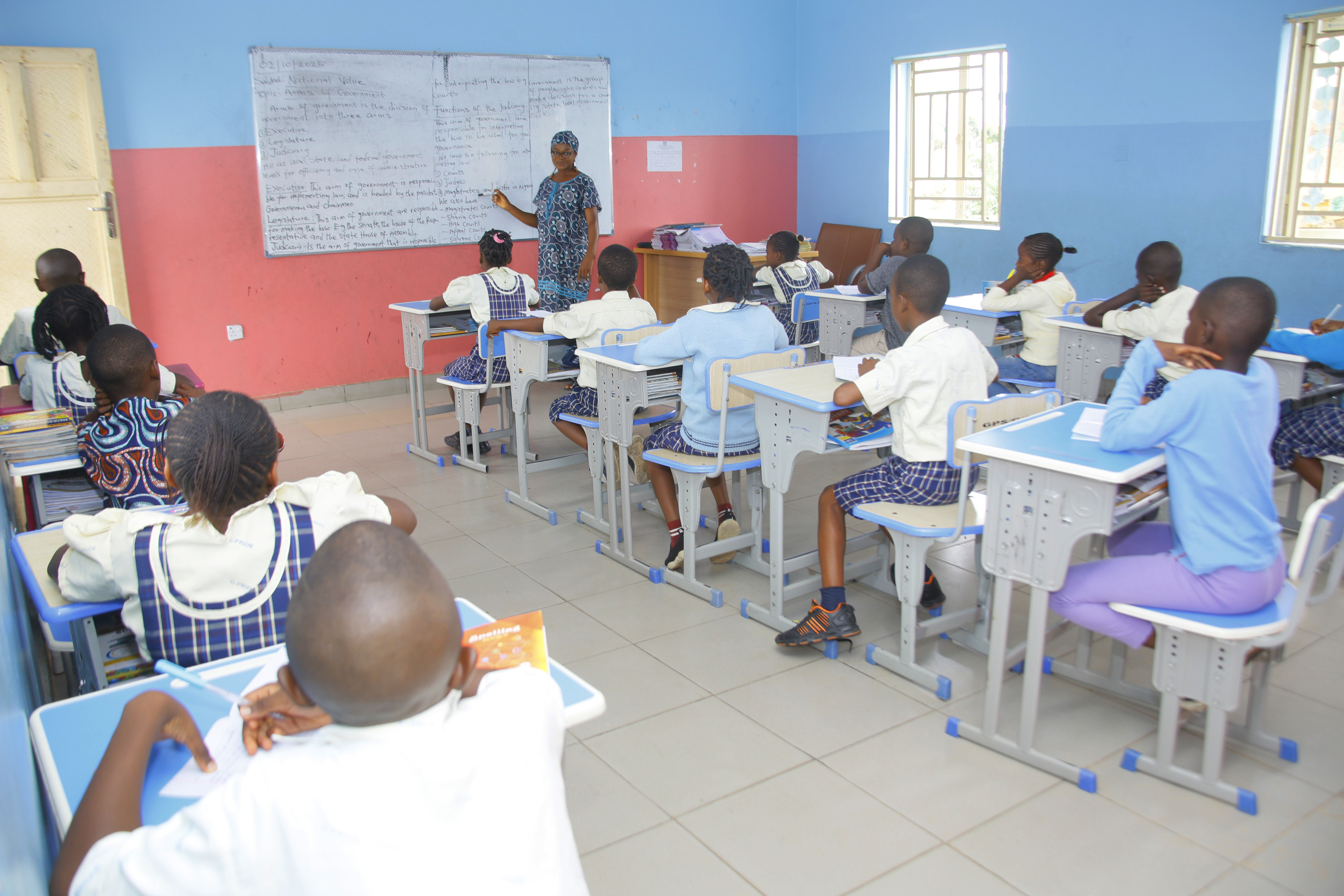Students learning in classroom